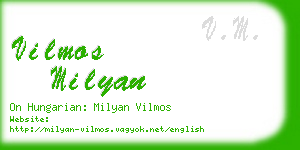 vilmos milyan business card